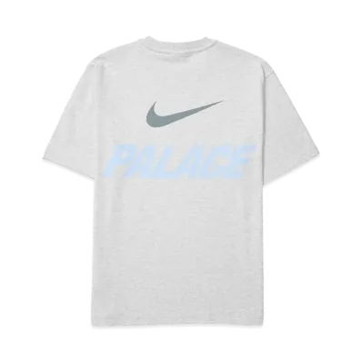 PALACE x Nike Font Swoosh T Shirt "Grey Marl"