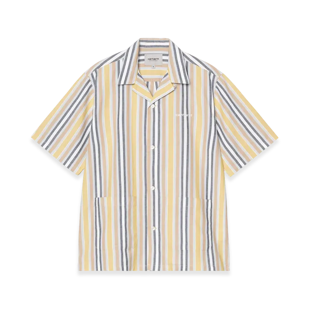 Carhartt WIP S/S Folsey Shirt "Folsey Stripe Suncrest/White"