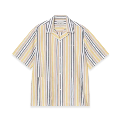 Carhartt WIP S/S Folsey Shirt "Folsey Stripe Suncrest/White"