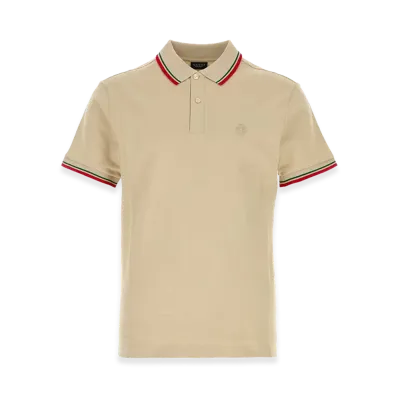 GUCCI Stretch Piquet Polo Shirt "Beige"