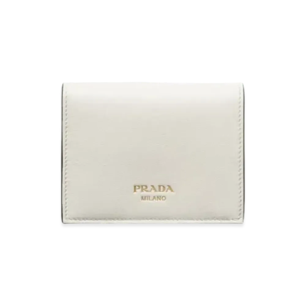 PRADA Small Leather Wallet "White"