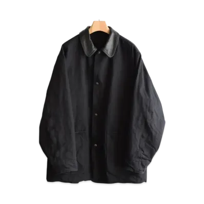 COMOLI Denim/Leather Work Jacket (25AW) "Black"