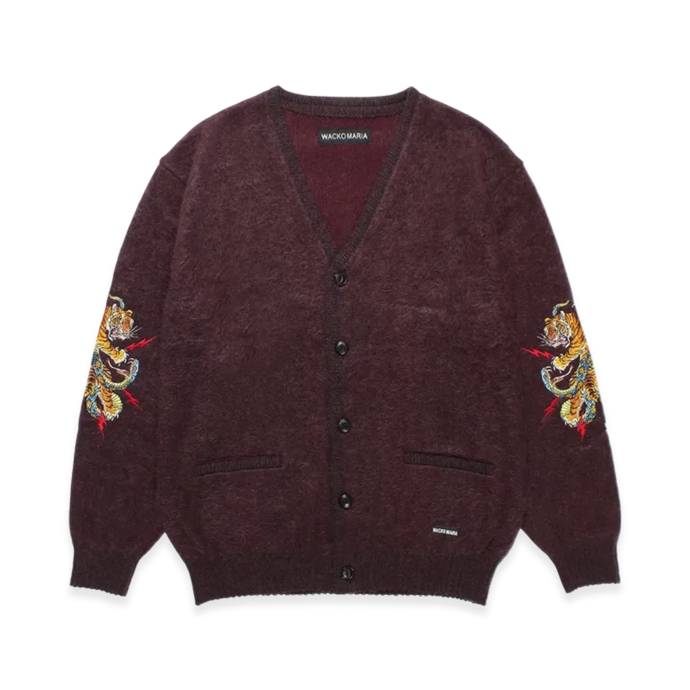 WACKO MARIA x Tim Lehi / Mohair Knit Cardigan "Purple"