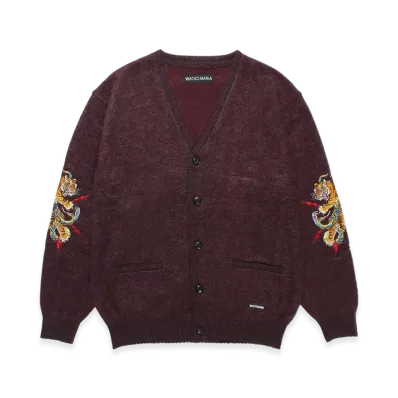 WACKO MARIA x Tim Lehi / Mohair Knit Cardigan "Purple"