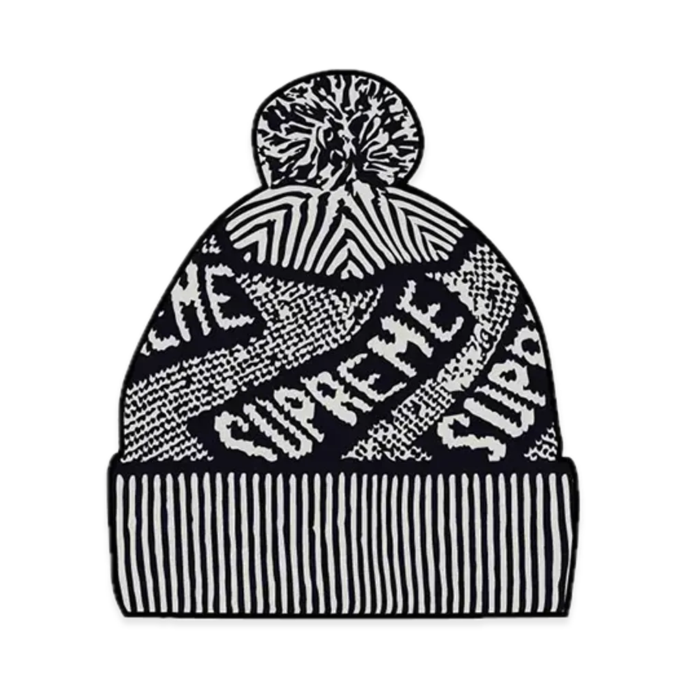 Supreme Banner Beanie "Black"