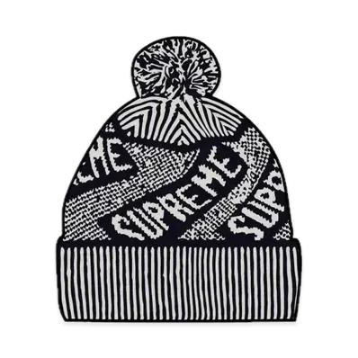 Supreme Banner Beanie "Black"