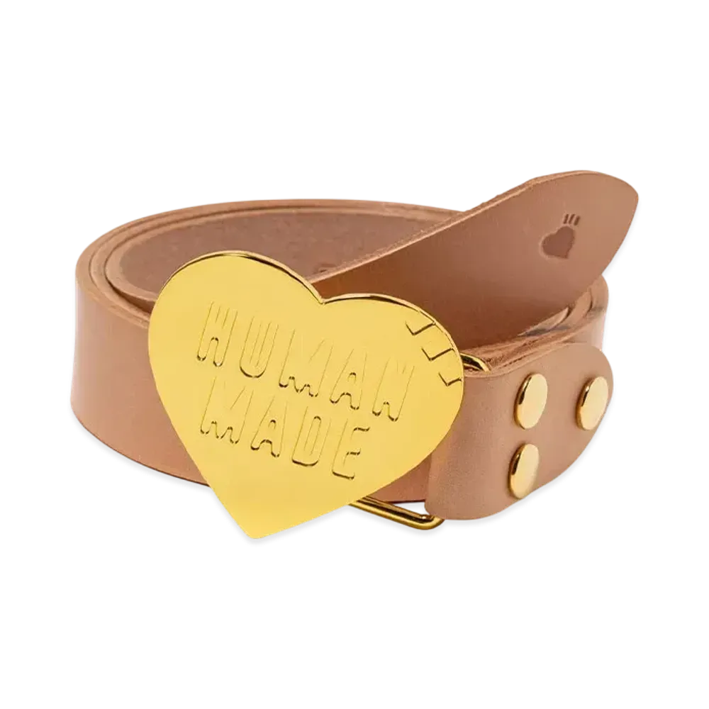 HUMAN MADE Heart Leather Belt "Gold"