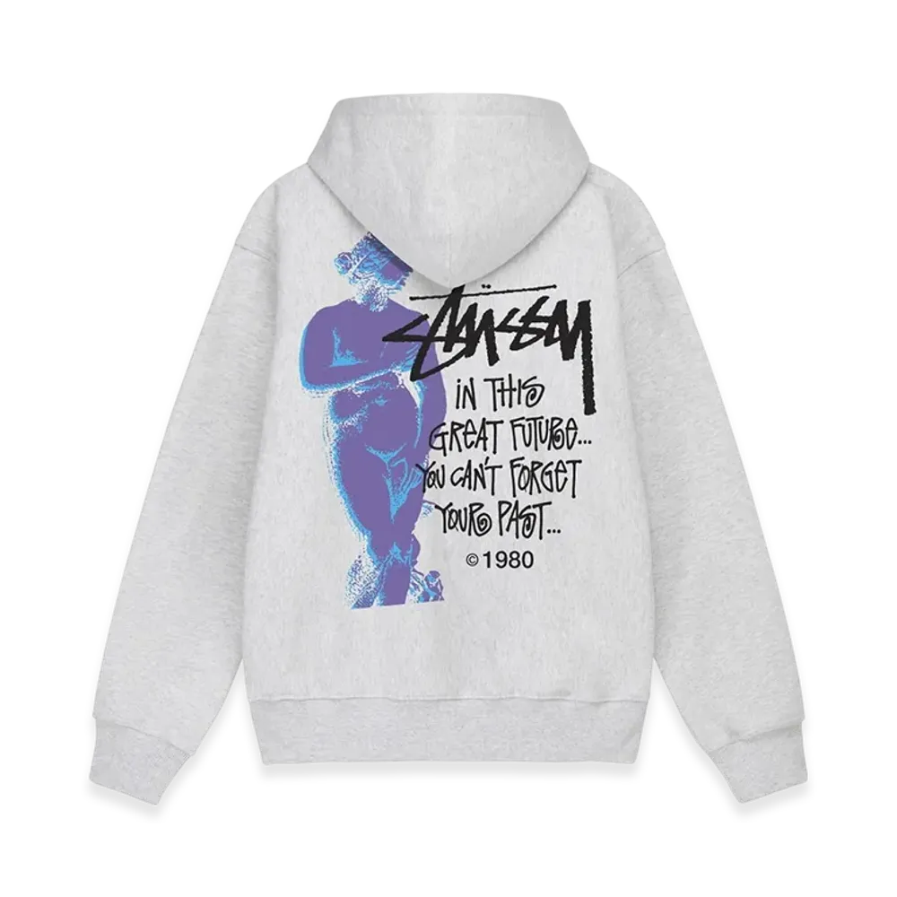 Stussy Great Future Zip Hoodie "Ash Heather"