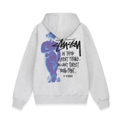 Stussy Great Future Zip Hoodie "Ash Heather"