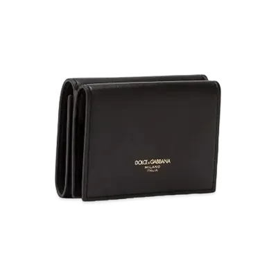 Dolce&Gabbana Wallet Calfskin Brand Logo "Black"