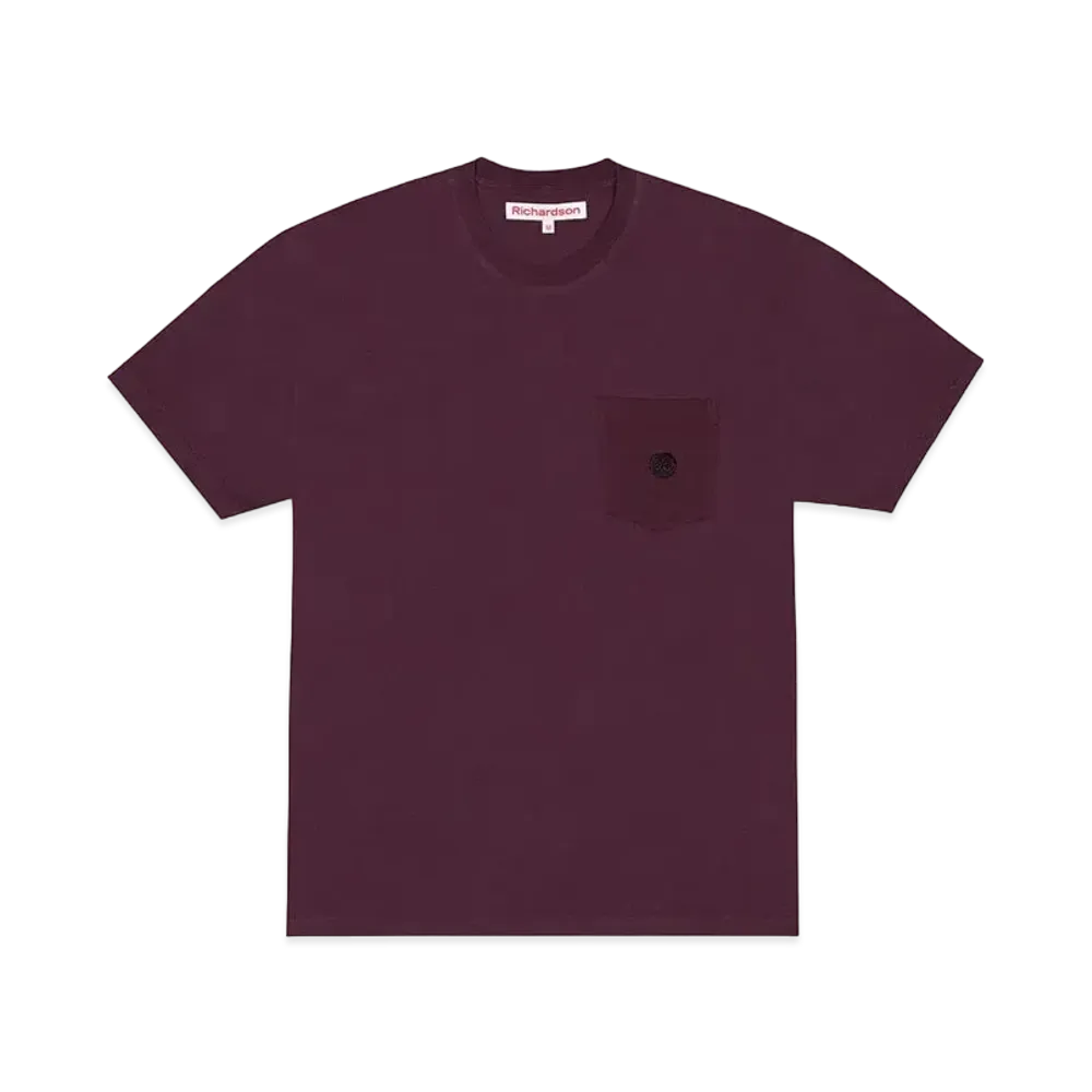 Richardson Pocket T-Shirt "Midnight Burgundy"