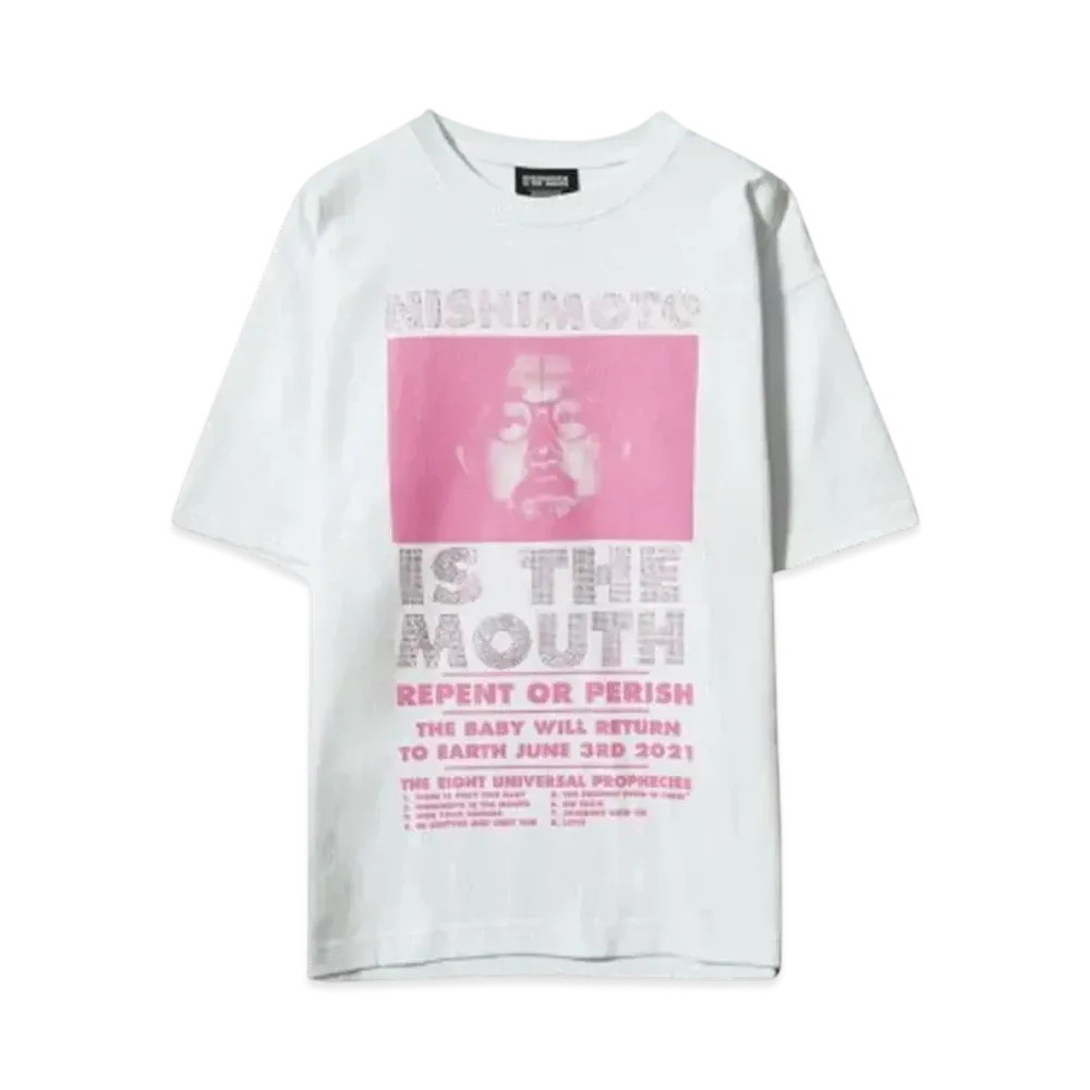 NISHIMOTO IS THE MOUTH CLASSIC S/S TEE Ex3 "WHITE x PINK"
