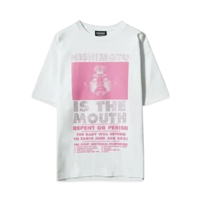 NISHIMOTO IS THE MOUTH CLASSIC S/S TEE Ex3 "WHITE x PINK"