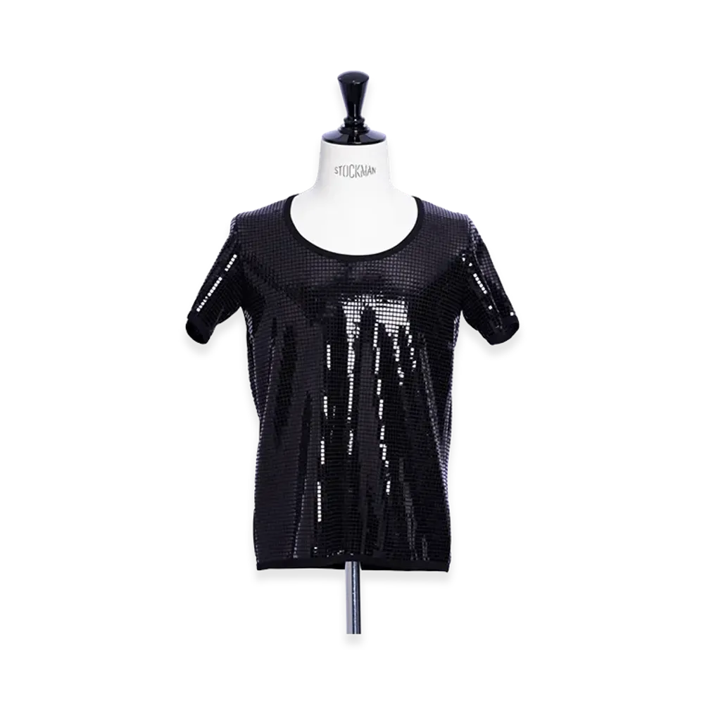 JUNYA WATANABE Women's Spangle U-Neck Tee "Black"