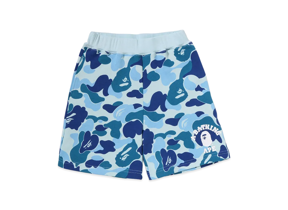 A BATHING APE Kids ABC Camo College Shorts "Blue"