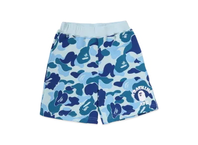 A BATHING APE Kids ABC Camo College Shorts "Blue"