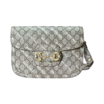 GUCCI x BALENCIAGA The Hacker Horse Bit 1955 Small Bag "Beige"
