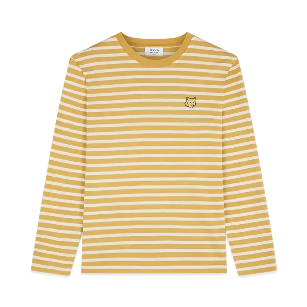 Maison Kitsune Bold Fox Head Patch Regular Marine T-Shirt "Birch/Milk"
