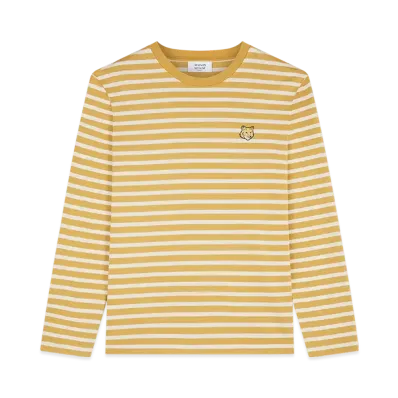 Maison Kitsune Bold Fox Head Patch Regular Marine T-Shirt "Birch/Milk"