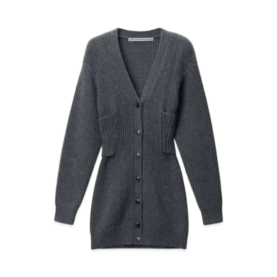 Alexander Wang Pre-Styled Twinset Cardigan "Charcoal"