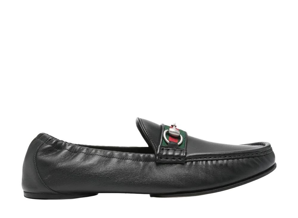 GUCCI Black Leather Horsebit 1953 Loafers "Black"
