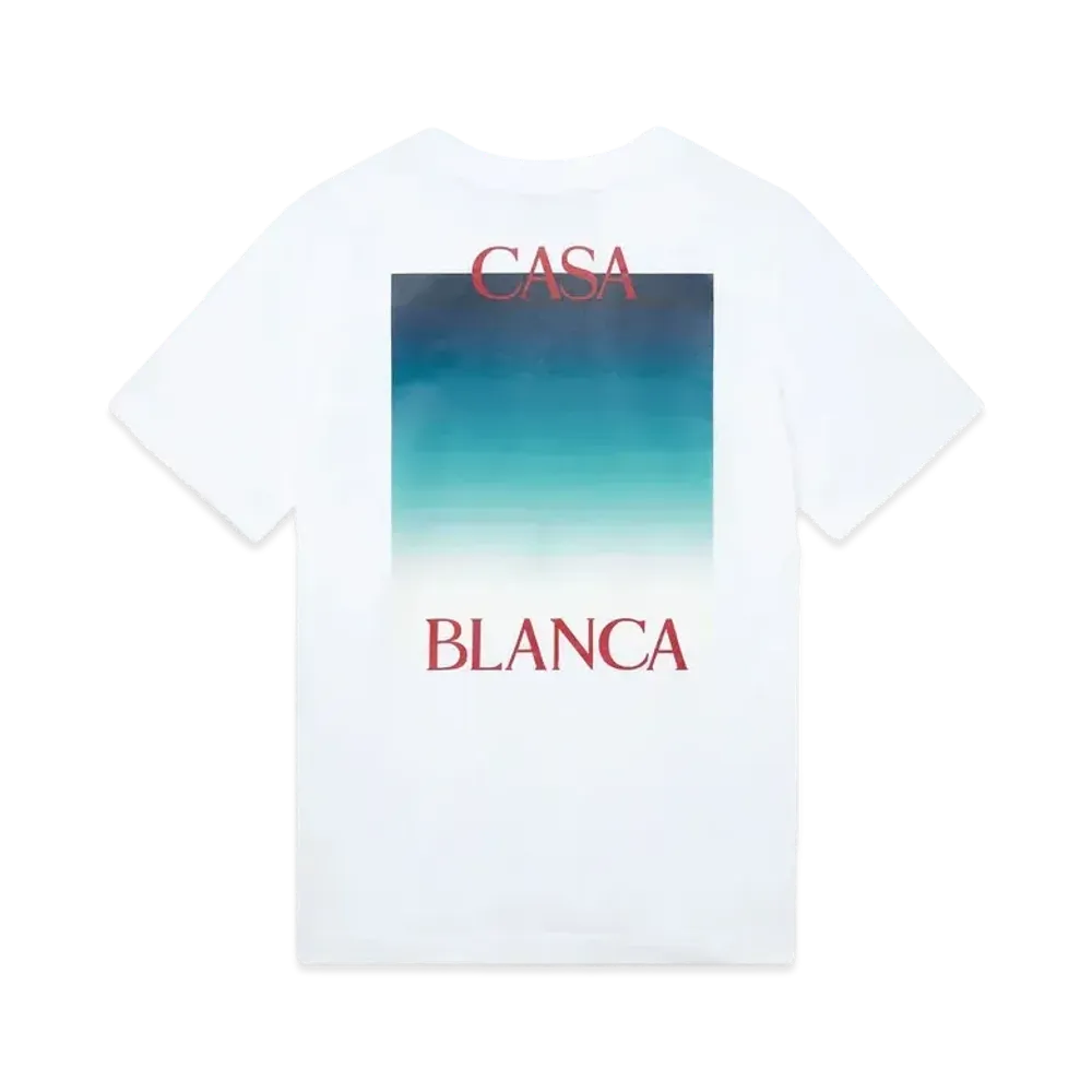 Casablanca Gradient Casa Logo T-Shirt "White"