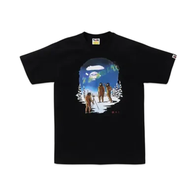 A BATHING APE Aurora Ape Head Tee "Black"