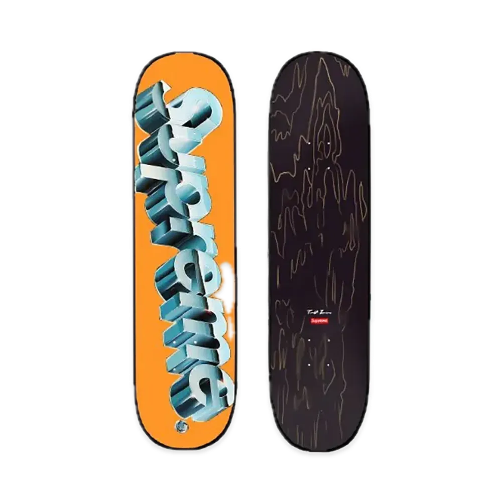 Supreme Chrome Logo Skateboard "Yellow"