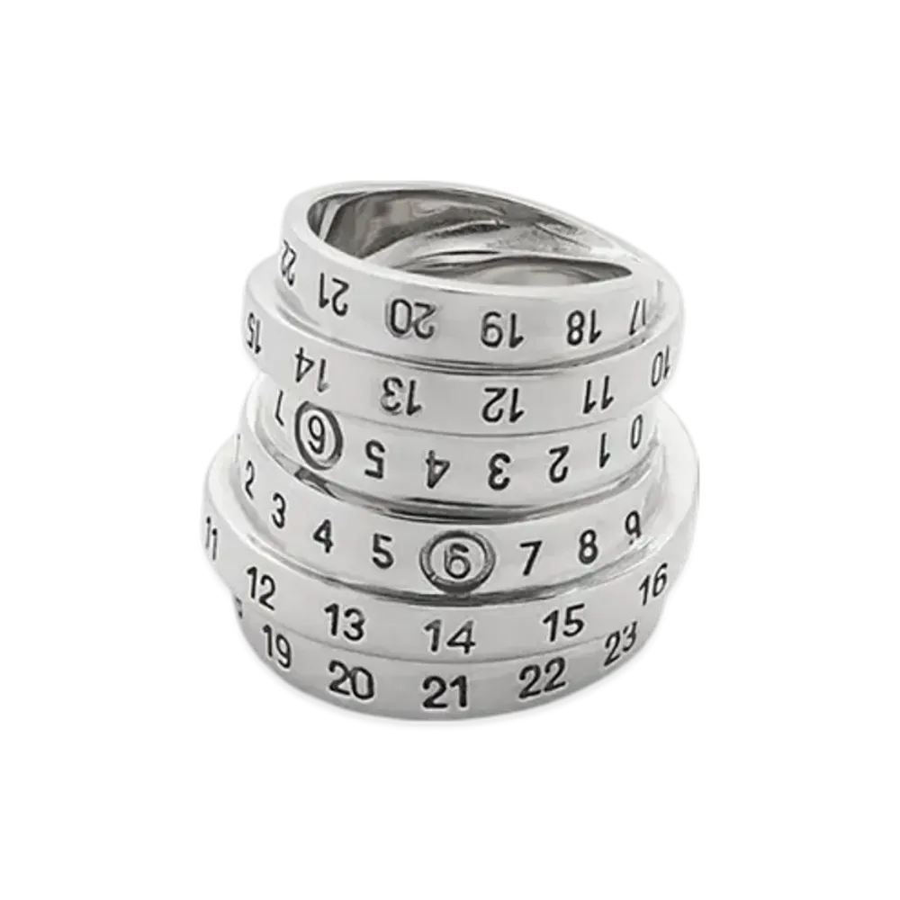 MM6 Maison Margiela Minimal Numbering Ring "Silver"