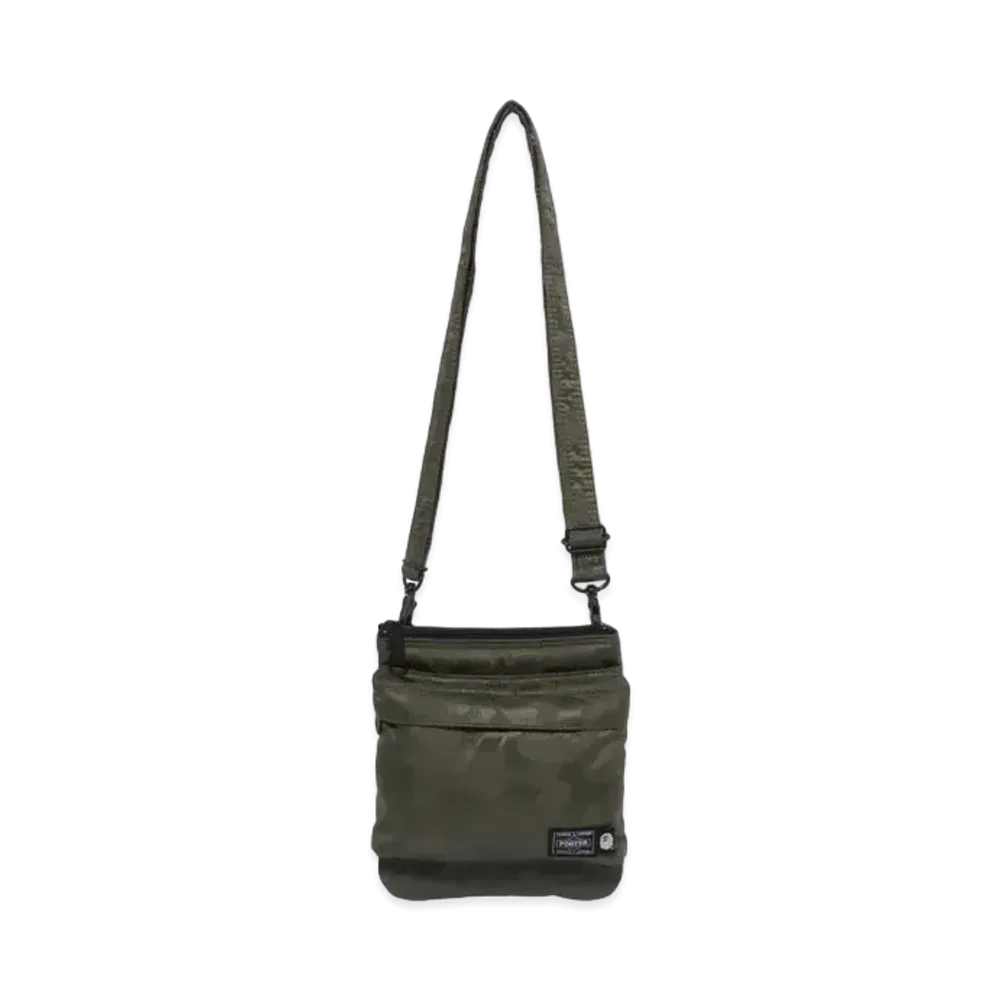 A BATHING APE PORTER SOLID CAMO SHOULDER POUCH "Olive Drab"