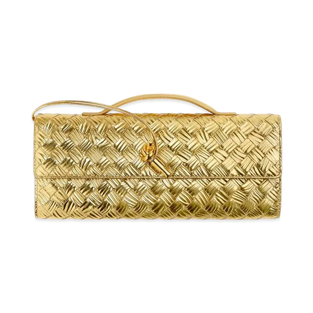 Bottega Veneta Andiamo Clutch Bag "Gold"