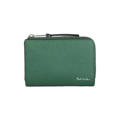 Paul Smith Bright Stripe Puller Coin / Key Case "Green"