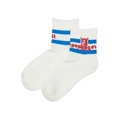 HYSTERIC GLAMOUR Speak No Evil Socks "Blue"