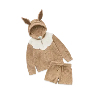 GELATO PIQUE x Pokemon Sleep Kids Babymoko Eievui Parker & Short Pants Set "Camel"
