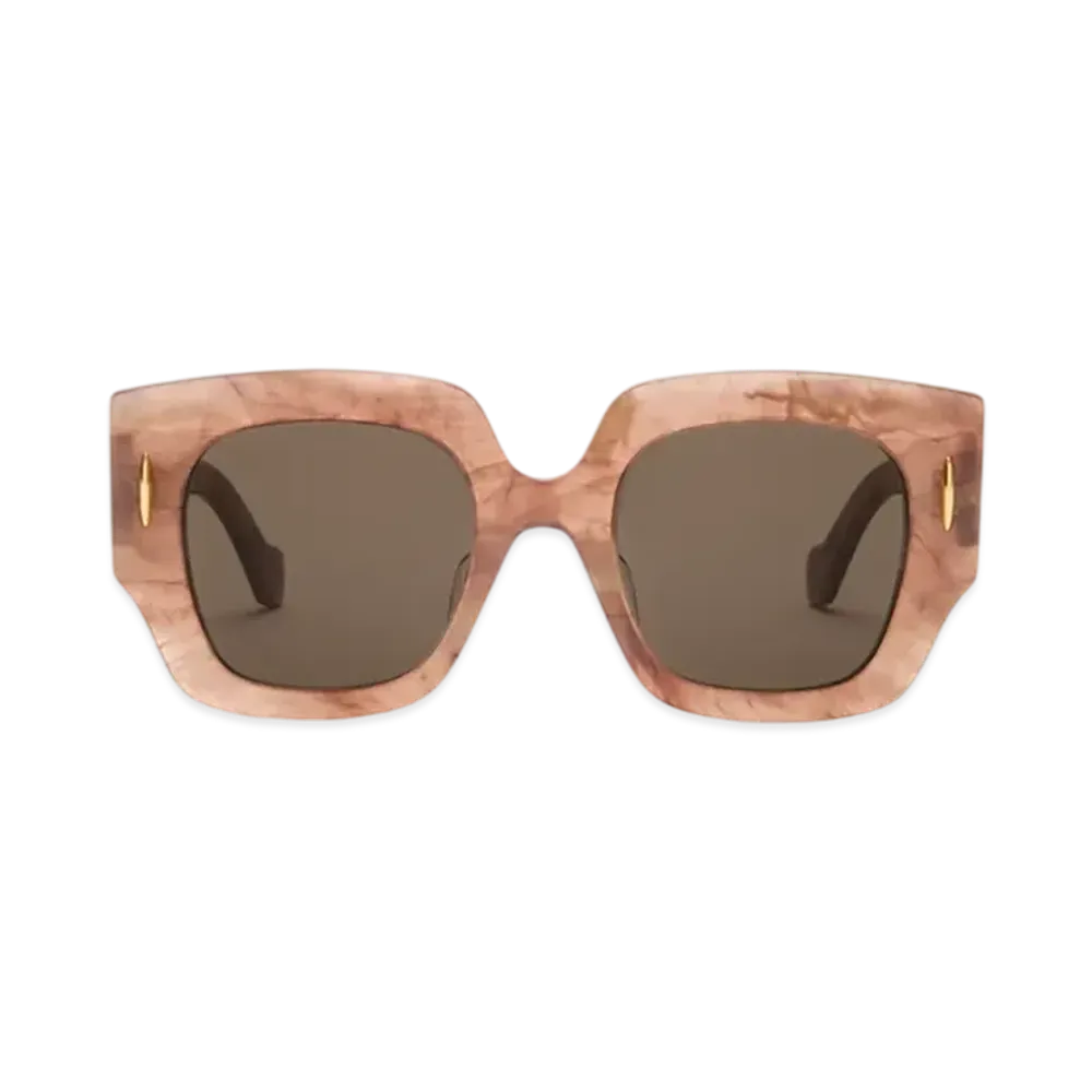 LOEWE Square Screen Sunglasses "Marble Dark Pink"