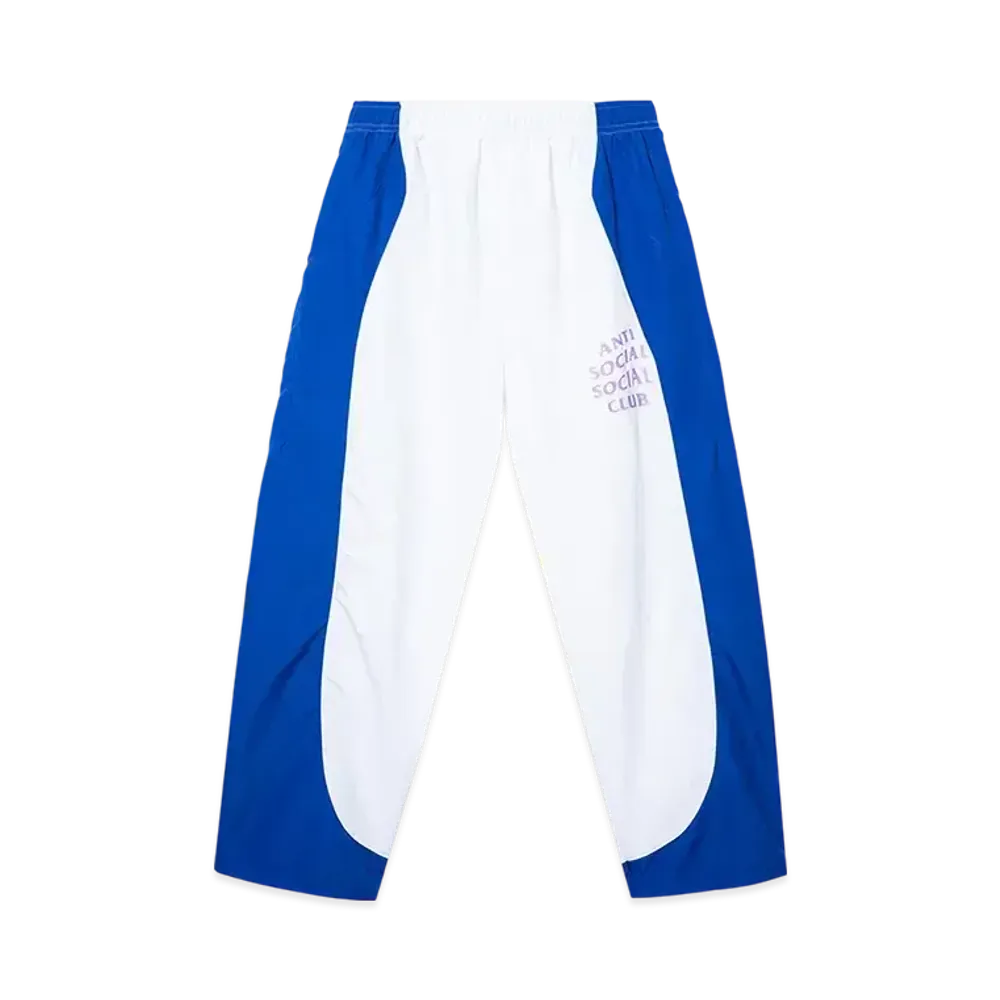 ANTI SOCIAL SOCIAL CLUB Nylon Baggy Track Pant "White/Blue"