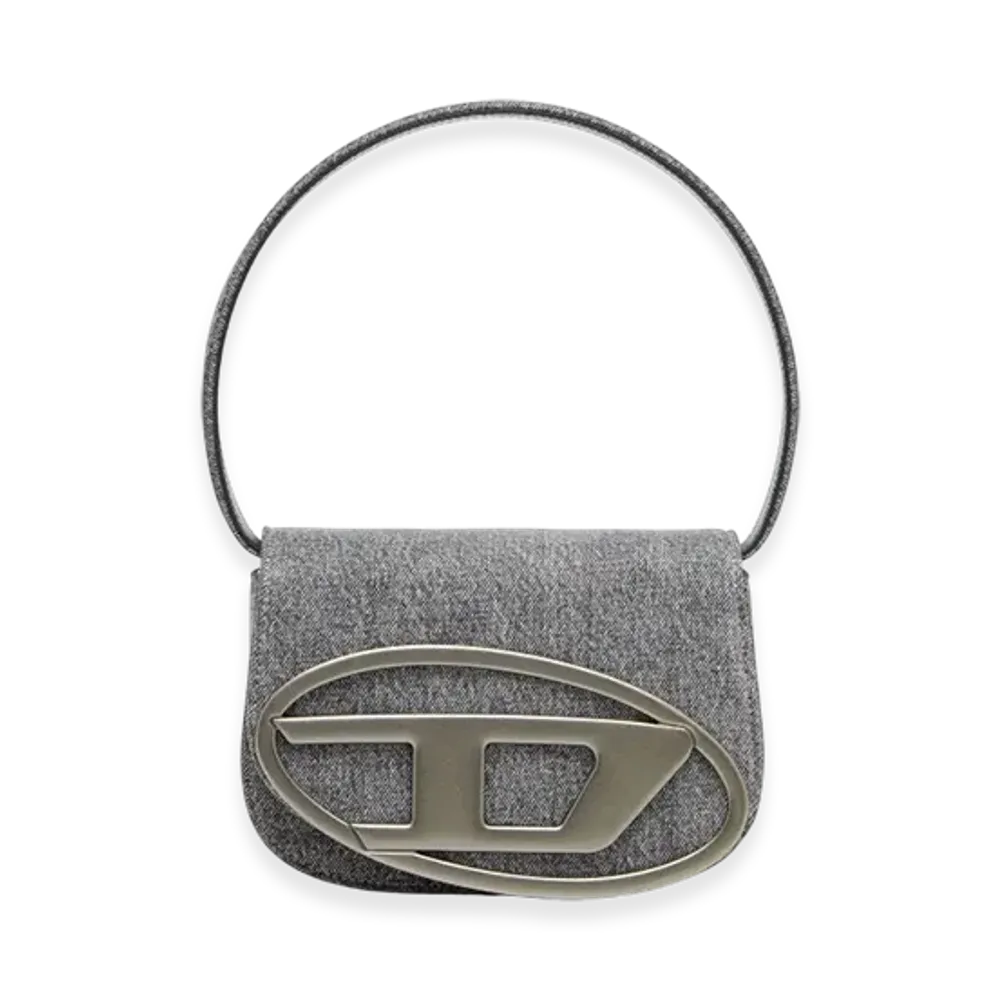 Diesel 1Dr 1Dr-Iconic Shoulder Bag In Stonewashed Denim "Black"