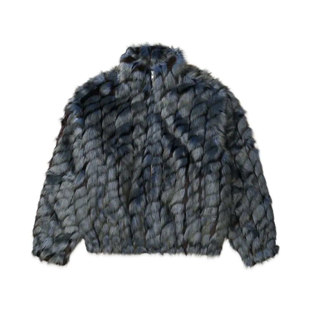 Supreme 2-Tone WINDSTOPPER Faux Fur Jacket "Blue"
