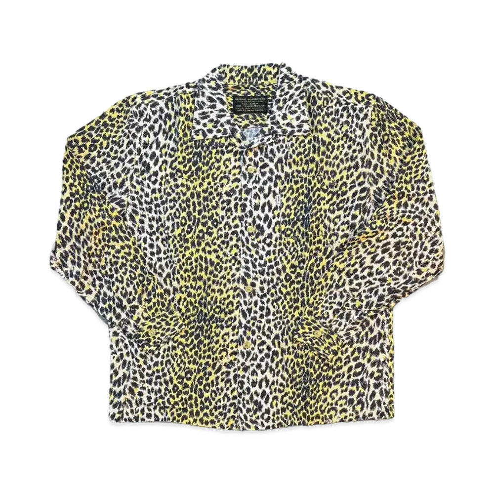 SAPEur Leopard Rayon L/S Shirt "Yellow"
