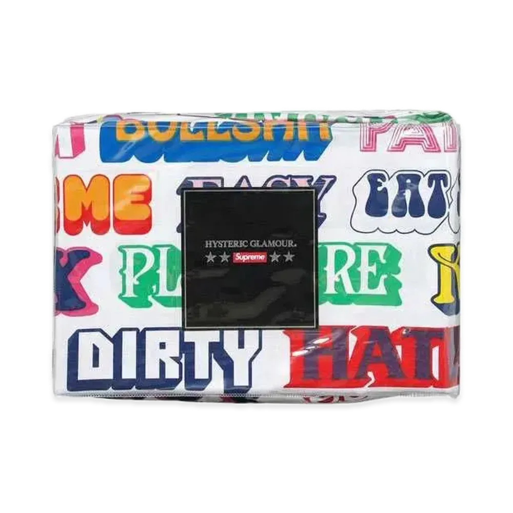 Supreme x HYSTERIC GLAMOUR Text Duvet / Pillow Set "Multi"