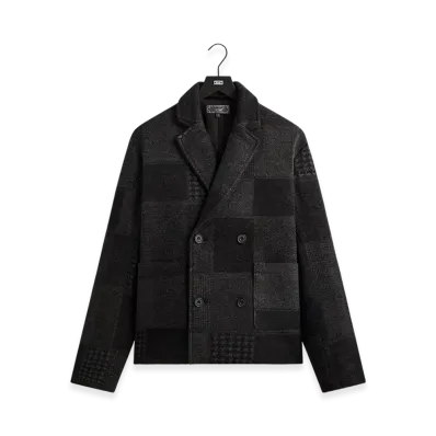 Kith Chenille Plaid Brixton Puffed Shirt Jacket "Black"