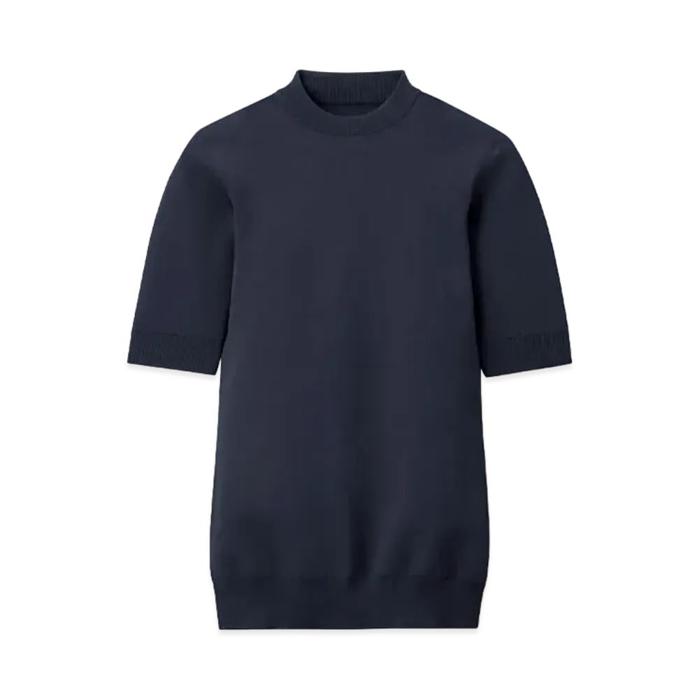 DESCENTE ALLTERRAIN Five-Quarter Bottleneck Shirts "Navy"