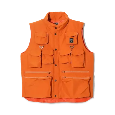 SOUTH2 WEST8 Multi Pocket Zipped Down Vest "Orange"