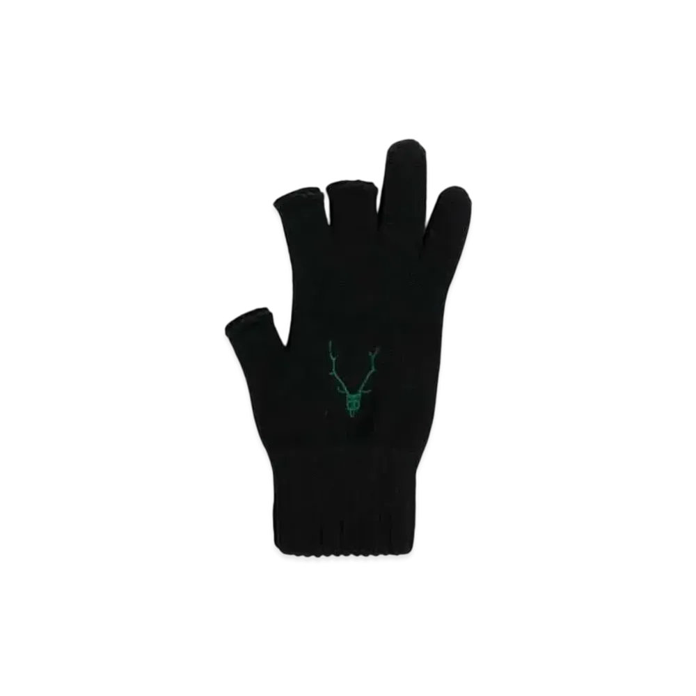 SOUTH2 WEST8 Wool & Acrylic Knit Gloves "Black" PU434
