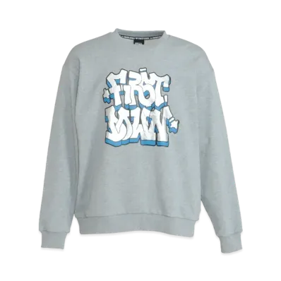 FIRST DOWN GRAPHIC CREW SWEAT "Heather Gray"