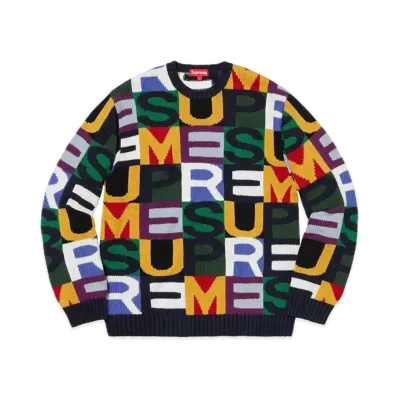 Supreme Big Letters Sweater "Multicolor"