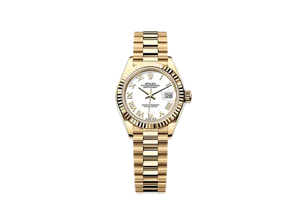 ROLEX Lady-Datejust 28mm Yellow Gold 279178 "White"