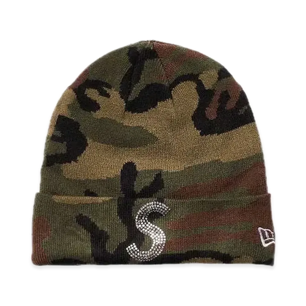 Supreme New Era Swarovski S Logo Beanie "Camo"