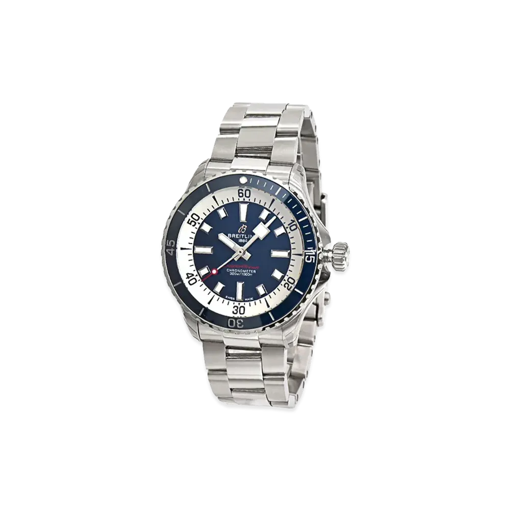 Breitling Superocean 300m Automatic Chronometer "Silver/Navy/White"