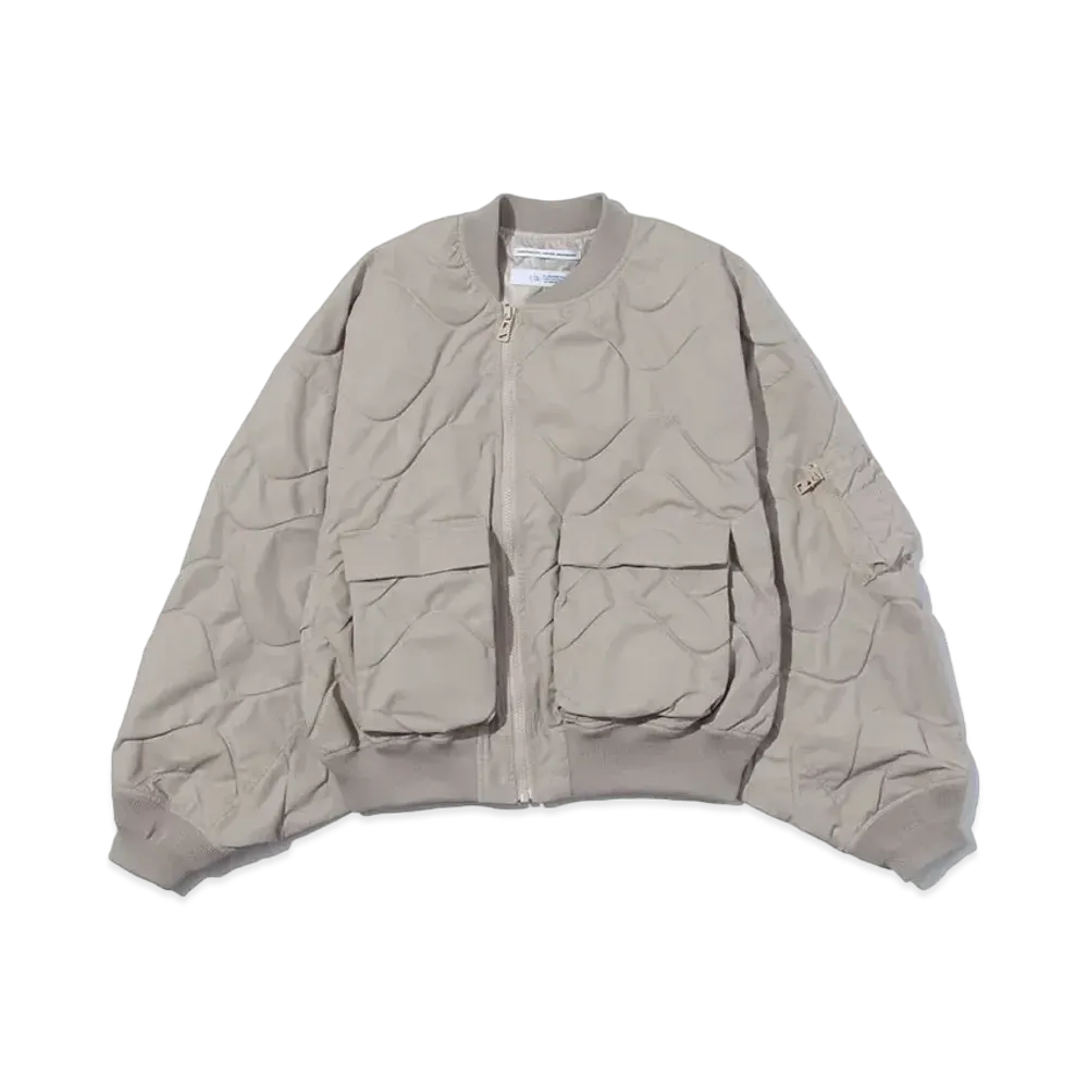 F/CE. Quilt-Like Bomber Jacket "Greige"